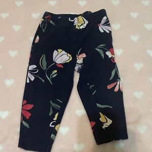 Carter's Black Floral Kids Leggings